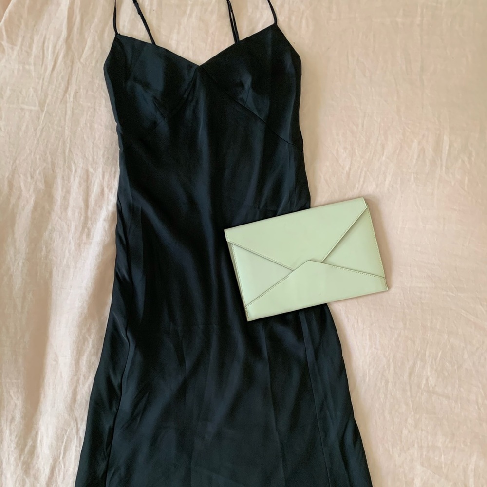 Black silk dress
